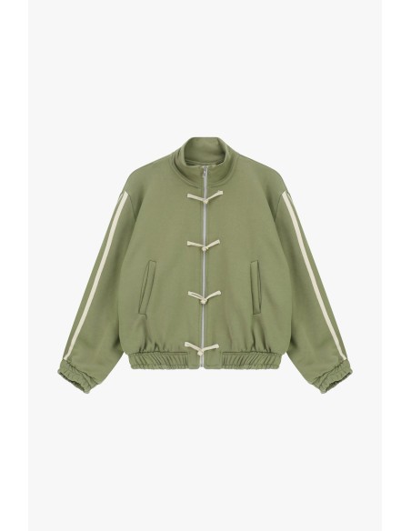 Dixie sweater met ritssluiting aan de voorkant en decoratieve koordjes