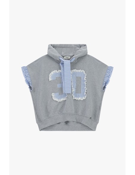 Mouwloze hoodie met volantdetails Dixie