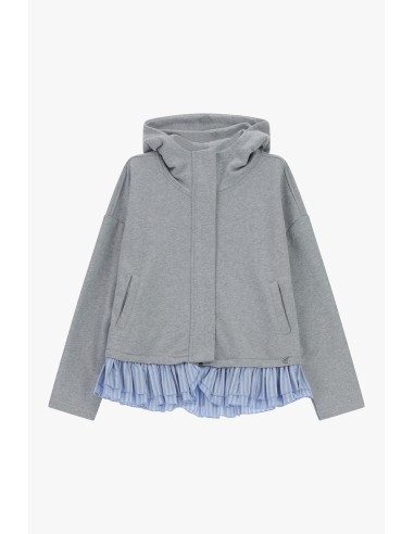Dixie hoodie met geplooide volant