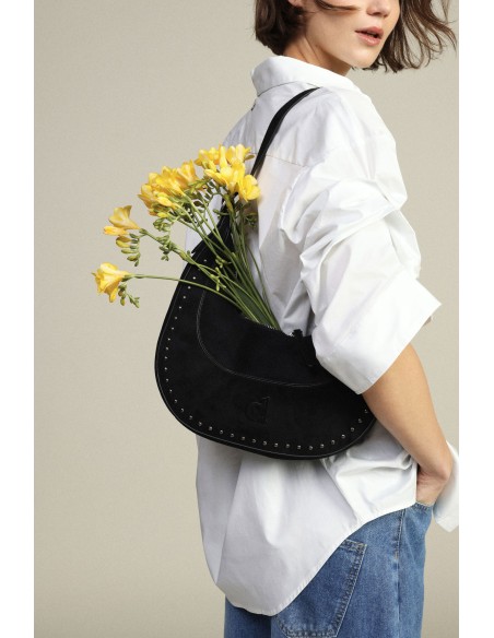 Dixie hobo-tas met metalen details