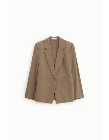 Regular-fit blazer met één rij knopen en zakken aan de voorkant, alstublieft