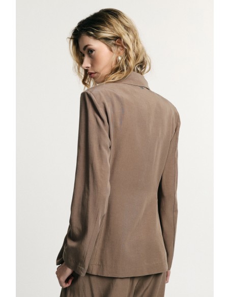Regular-fit blazer met één rij knopen en zakken aan de voorkant, alstublieft