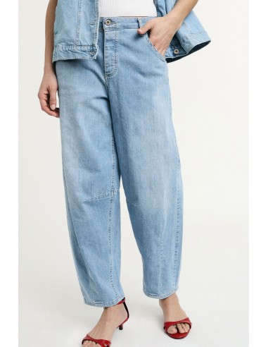 Jeans met balloon fit, normale taille en lichte wassing Please