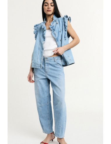 Jeans met balloon fit, normale taille en lichte wassing Please