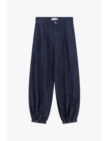 Donkere jeans in balloon fit met elastische tailleband, alstublieft