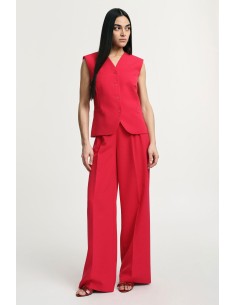 Palazzo-broek met hoge taille en plooien Alstublieft