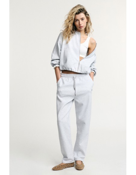 Joggingbroek met middelhoge taille en zijzakken alsjeblieft