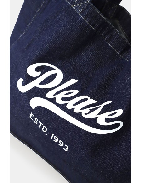 Ruime shopper met logo-opdruk aan de voorkant Please
