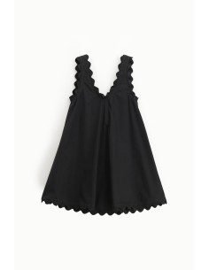 Korte mouwloze jurk met geschulpte rand Dixie 2