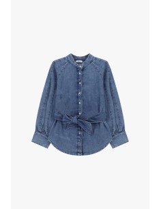 Blouse met ceintuur en mao-kraag Dixie 2