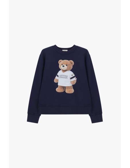 Sweater met ronde hals en teddybeerapplicatie aan de voorkant Dixie