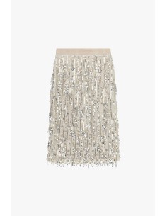 Dixie midi-rok met pailletten en hoge taille 2