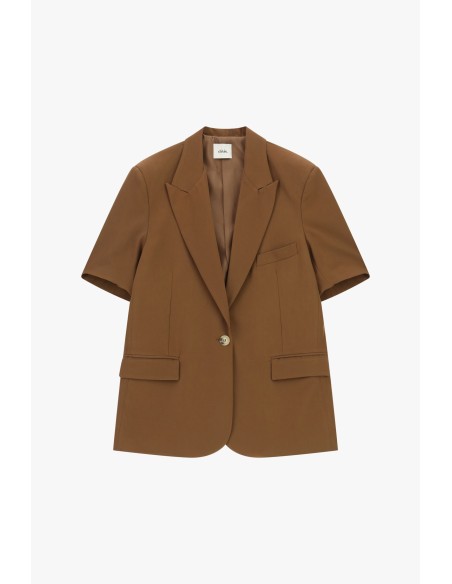 Dixie blazer met enkele rij knopen, korte mouwen en klepzakken