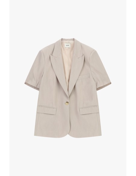 Dixie blazer met korte mouwen, één rij knopen en klepzakken