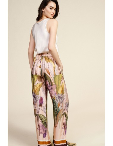 Dixie Palazzo-broek met botanische print en hoge taille