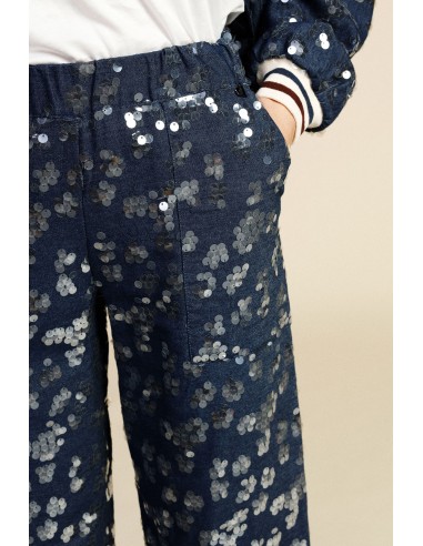 Dixie Fantasie Palazzo-broek met pailletten en hoge taille
