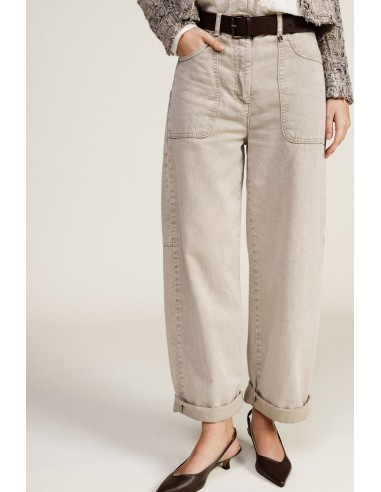 Dixie Palazzo-broek met hoge taille en opgestikte zakken