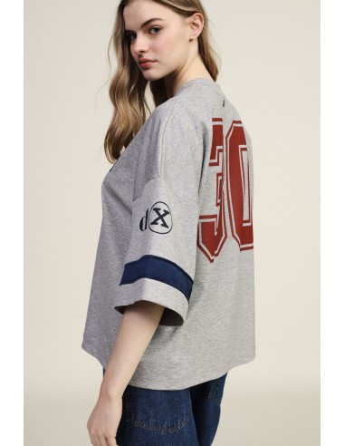 Oversized T-shirt met frontprint en contrasterende details Dixie