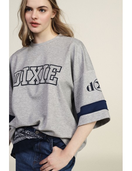 Oversized T-shirt met frontprint en contrasterende details Dixie