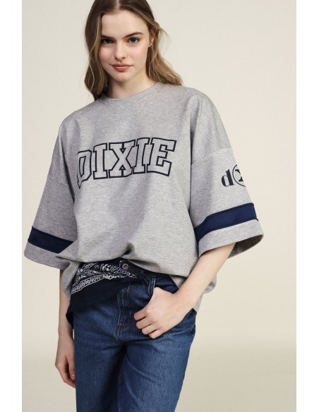 Oversized T-shirt met frontprint en contrasterende details Dixie